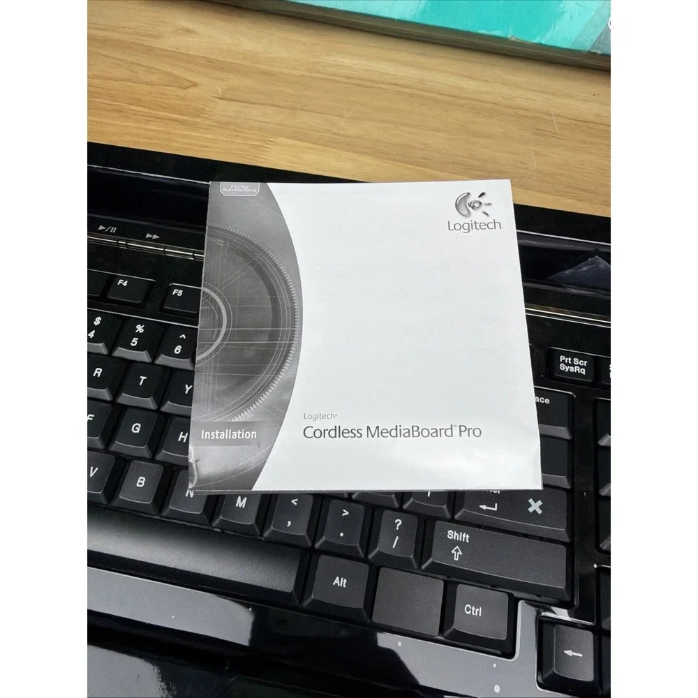 Logitech Cordless MediaBoard Pro Keyboard Bluetooth for PlayStation‎ 3 PS3, New